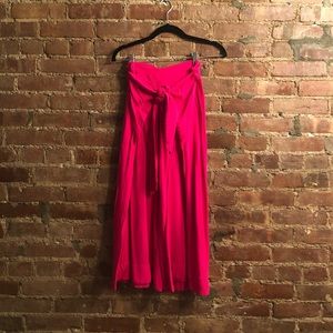 Hot Pink culottes and crop top set